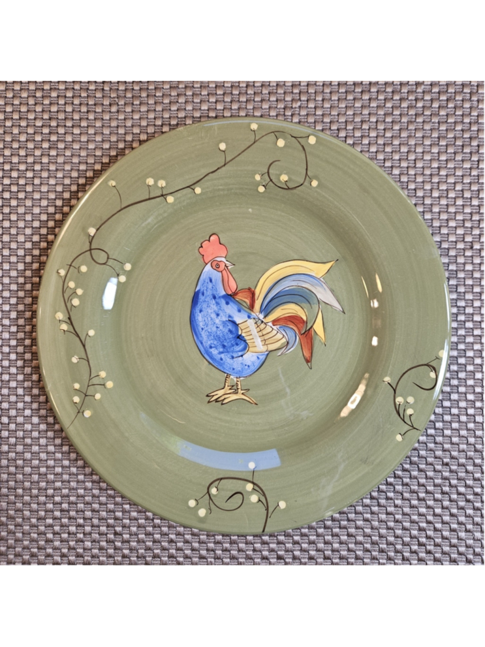 Vintage Laurie Gates Somerset Lunch Plate Rooster Gourmet Home Accents 8½"